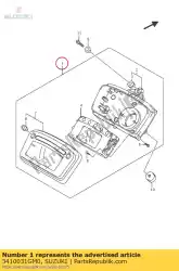 Aquí puede pedir medidor de montaje, spee de Suzuki , con el número de pieza 3410031GM0: