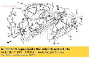 honda 64462MCF300 tappetino b, l. cappuccio inferiore - Il fondo