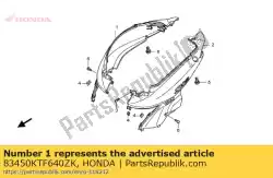 Here you can order the no description available at the moment from Honda, with part number 83450KTF640ZK: