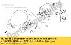 Here you can order the seat assy., main *type1* from Honda, with part number 77200MEGG10ZA: