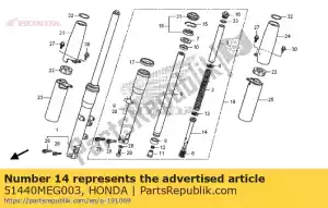 Honda 51440MEG003 tubo, assento - Lado inferior