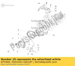 Qui puoi ordinare cappuccio lato aspirazione da Piaggio Group , con numero parte 879489: