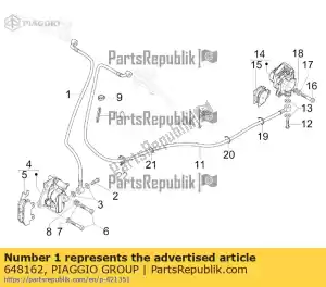 Piaggio Group 648162 przewody hydrauliczne hamulca tylnego - Dół