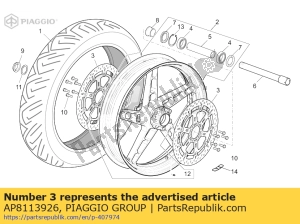 aprilia AP8113926 front brake disc 320 - Bottom side