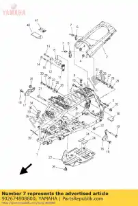 yamaha 902674808800 rivetto, cieco (8r4) - Il fondo