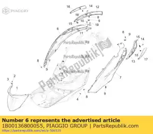 Piaggio Group 1B001368000S5 painel lateral direito - Lado inferior