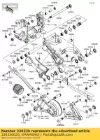 330320025, Kawasaki, braccio oscillante, reggiseno zg140 kawasaki  gtr tr 1400 2008 2009 2010 2011 2012 2013 2014 2015 2016 2017, Nuovo