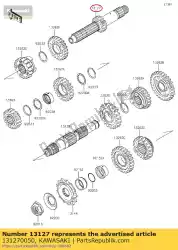 as-transmissie ingang klx45 van Kawasaki, met onderdeel nummer 131270050, bestel je hier online: