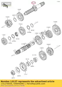 kawasaki 131270050 as-transmissie ingang klx45 - Onderkant