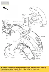 Ici, vous pouvez commander le garde-boue avant, noir auprès de Kawasaki , avec le numéro de pièce 350040062660: