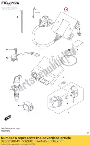 suzuki 3280010G40 conjunto retificador - Lado inferior