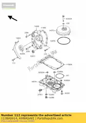 Here you can order the bolt upset common from Kawasaki, with part number 112BA0614: