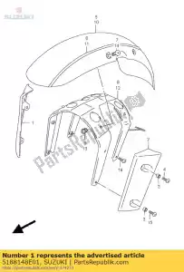 suzuki 5188148E01 tampa, ff lado, r - Lado inferior