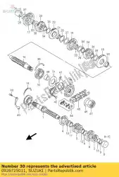 Here you can order the ball bearing from Suzuki, with part number 0926725011: