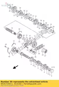 suzuki 0926725011 ball bearing - Bottom side