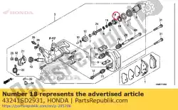 gids, lente van Honda, met onderdeel nummer 43241SD2931, bestel je hier online:
