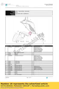 Piaggio Group 647018000P guarda-lamas (lado traseiro) - Lado inferior