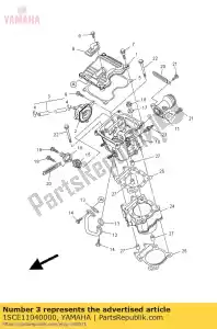 yamaha 1SCE11040000 conjunto de tubo de respiro - Lado inferior