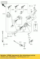 270051199, Kawasaki, schakelaar-ontsteking zx750-p1 kawasaki zx zz r zzr 600 750 900 1996 1997 1998 1999 2000 2001 2002 2003 2004 2005 2006, Nieuw