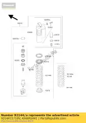 Ici, vous pouvez commander le ressort, amortisseur, kx100-c3 auprès de Kawasaki , avec le numéro de pièce 9214415718V: