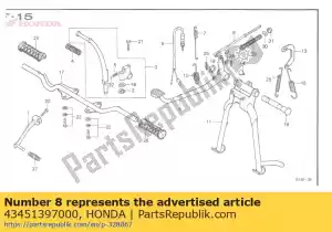 Honda 43451397000 rod, rr. freio - Lado inferior