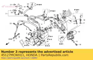 Honda 45127MCWH11 comp. de manguera, fr. sub freno - Lado inferior