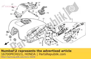 honda 16700MCH023 conjunto bomba, combustible - Lado inferior