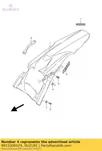 Suzuki 0915206024 nut - Bottom side