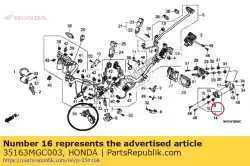 Ici, vous pouvez commander le oeillet auprès de Honda , avec le numéro de pièce 35163MGC003: