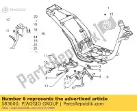 583600, Piaggio Group, Central stand. assy. piaggio liberty 50 2004, New