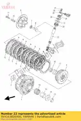 Qui puoi ordinare asse, leva di spinta da Yamaha , con numero parte 5VX163820000: