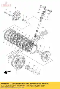 yamaha 5VX163820000 asse, leva di spinta - Il fondo