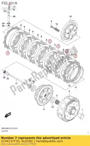 Suzuki 2144137F30 placa, embrague dr - Lado inferior