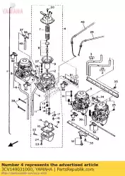 Qui puoi ordinare gruppo carburatore 3 da Yamaha , con numero parte 3CV149031000: