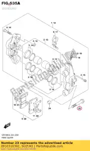 Suzuki 0910310392 bolt - Bottom side