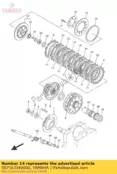 Ici, vous pouvez commander le ressort, embrayage 2 auprès de Yamaha , avec le numéro de pièce 5S7163340000: