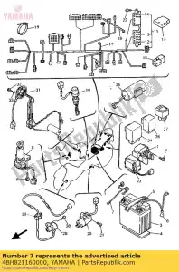 Yamaha 4BH821160000 wire, minus lead - Bottom side