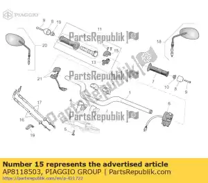 Piaggio Group AP8118503 bullone a u leva gas posteriore - Il fondo