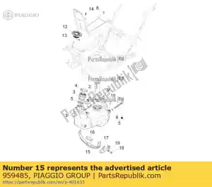 Piaggio Group 959485 suporte - Lado inferior