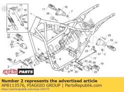 Aprilia AP8113576, Remhendel achter verchroomd, OEM: Aprilia AP8113576