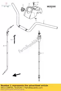 suzuki 5611138F00 guiador lt-a4 - Lado inferior