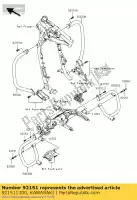 921511300, Kawasaki, perno, casquillo, 10x50 vn1500-g1 kawasaki vn 1500 1600 1998 1999 2000 2001 2002 2003 2005 2006, Nuevo