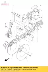 remschijf voor van Yamaha, met onderdeel nummer 39P2581T0000, bestel je hier online: