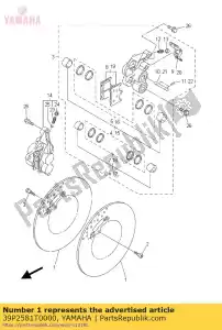 yamaha 39P2581T0000 remschijf voor - Onderkant