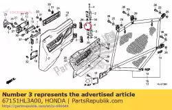 Here you can order the collar hinge from Honda, with part number 67151HL3A00: