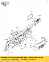 140930203, Kawasaki, 01 deksel, middenpaneel kawasaki  800 2017 2018 2019 2020 2021, Nieuw