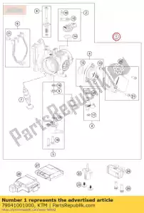 ktm 79041001000 corpo do acelerador - Lado inferior