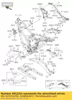 491325252290, Kawasaki, motor de cobertura, rh, upp, l.g kawasaki d tracker 150 , Novo