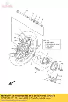 1P6F51810100, Yamaha, Asse, ruota yamaha  tt r 50 2007 2008 2009 2010 2011 2012 2013 2014 2015 2016 2017, Nuovo