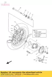 Aquí puede pedir eje, rueda de Yamaha , con el número de pieza 1P6F51810100: